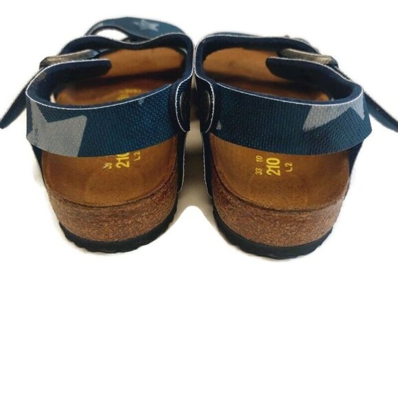 Birkenstock Womens New York Kinder Birko-Flor Sandals Blue EU 33 US L2 NARROW - Picture 7 of 9